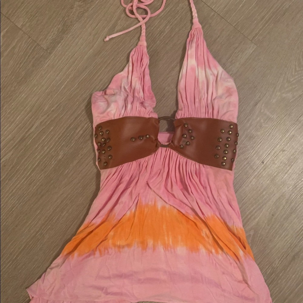 Sky brand halter top tie dye